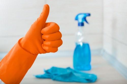 Deep cleaning in a Battersea apartment with attention to detail
